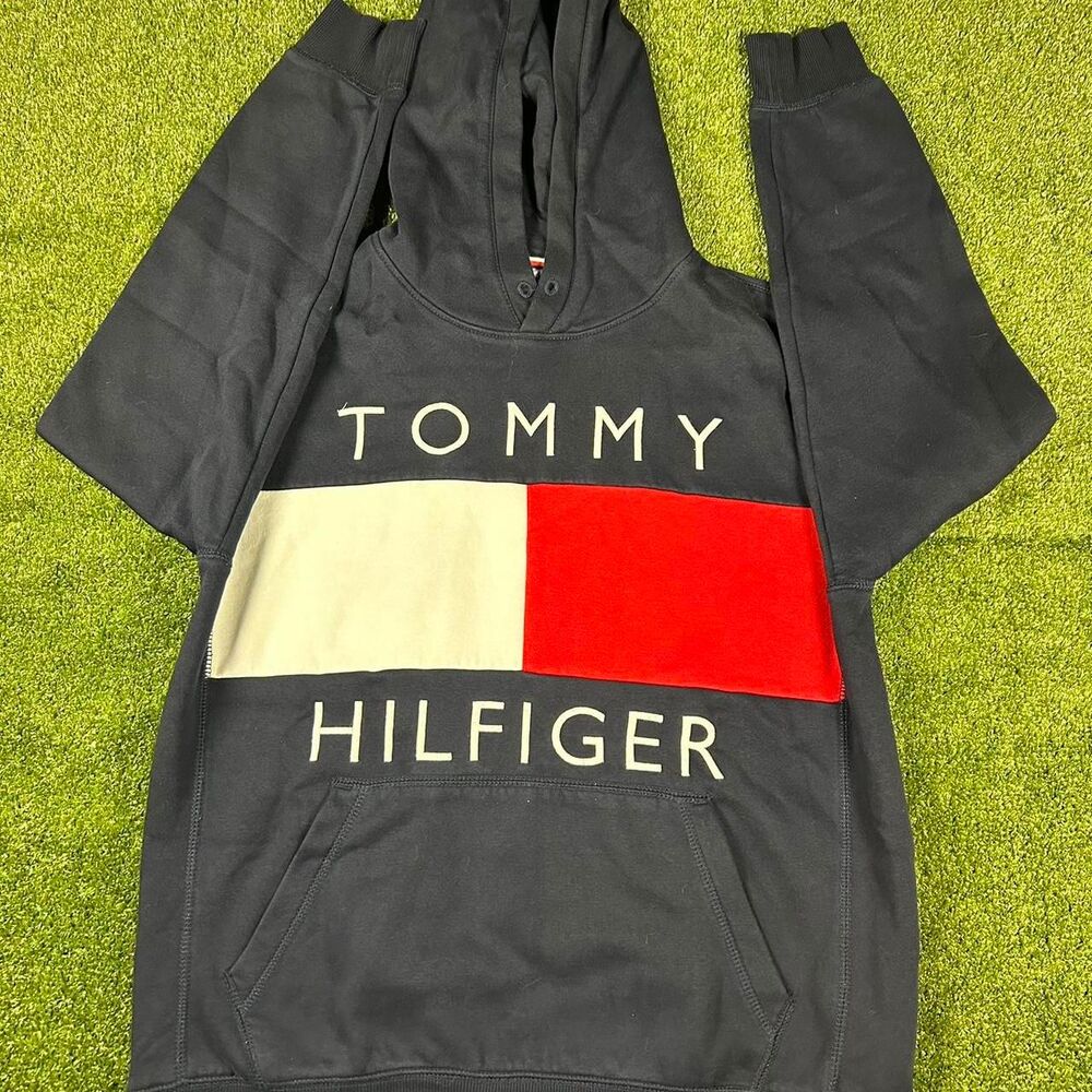 Tommy-hilfiger Men's Navy and Blue Hoodie